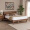 Baxton Studio Aveena Mid-Century Modern Walnut Brown Finished Wood Queen Size Platform Bed 239-12431-ZORO - alternate 10